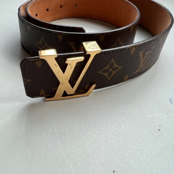 Authentic Louis Vuitton leather belt brown - with Logo gold buckle - Picture 8 of 8